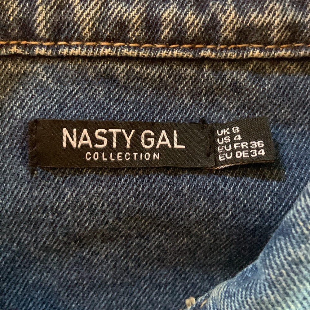 Boxy Color Block Denim Jacket - Picture 2 of 4